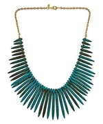 Yochi Blue Agate Dagger Necklace