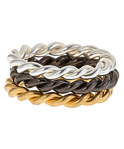 Alvina Abramova Twisted Charlene Stacking Rings