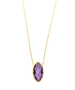 Tresor Amethyst Marquise Pendant Necklace