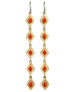 Rane Coral Resin Long Earrings