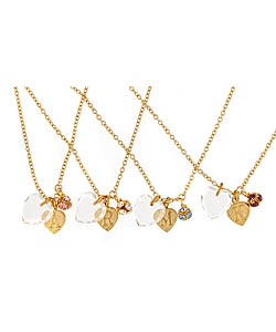 Diane Yang Heart and Initial Pendant Necklace