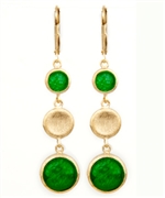 Andara Green Aventurine Coin Earrings
