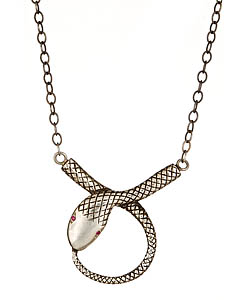 Tina Tang Looped Snake Pendant Necklace