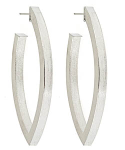 Claudia Lobao Angular-Oval Hoop Earrings