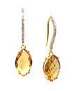 Tresor Citrine Marquise and Diamond Pave Drop Earrings