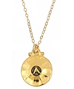 Jessica Elliot Vermeil Initial Disc Necklace