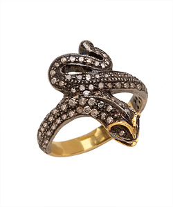 Hari Jewels Diamond Snake Ring