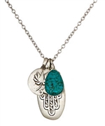 Satya Jewelry Turquoise Hand Blossom Necklace