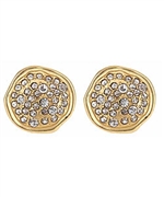 Blu Bijoux Crystal Pave Cup Stud Earrings