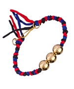 Ariel Gordon Silk and Gold Bead Knotted Bracelet