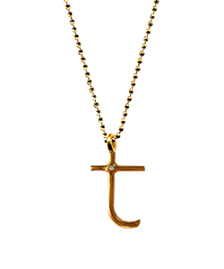 Ariel Gordon T Initial Pendant Necklace