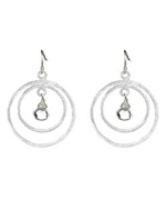 Urban Posh Ellie White Topaz Silver Earrings