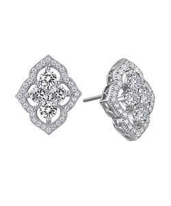 Lafonn Lotus Cutout Stud Earrings