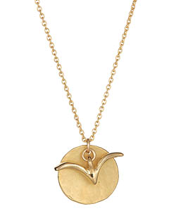 Meredith Hahn Olivia Bird on Disc Necklace