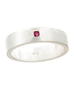 Pineapple Seed Small Square Ruby Ring