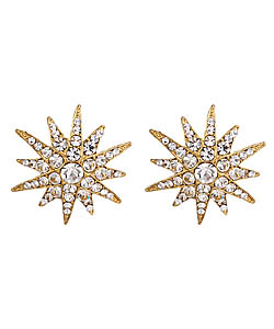 Yochi Rhinestone Star Earrings