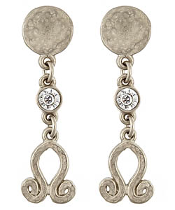 Evelyn Knight Silver Hammered Fish Drop Earrings