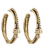 Blu Bijoux Goldtone Twisted Hoop Earrings