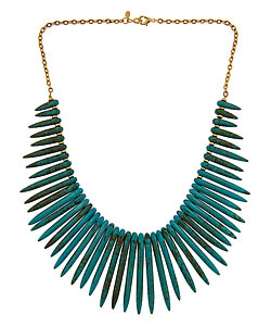 Yochi Blue Agate Dagger Necklace