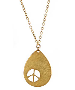 Carrie Saxl Peace Sign Pendant Necklace