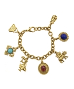 Ben-Amun Gold Elephant Charm Bracelet