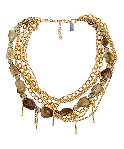 K. Amato Multi-strand Smoky Glass Necklace
