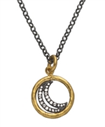 Lika Behar Diamond Moon Pendant Necklace