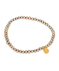 Satya Jewelry Dark Pearl Mini Lotus Bracelet