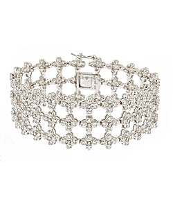 Genevive by CZC Wide Trinity Bracelet