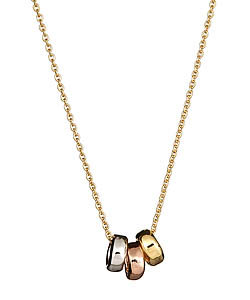 Meredith Hahn Tiny Rings Leslie Necklace in Gold Vermeil