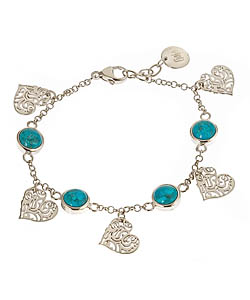Gala Swirl Heart Turquoise Bracelet