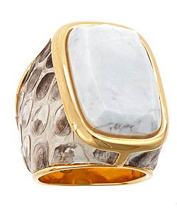 Claudia Lobao Howlite and Python Ring