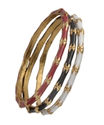 Kenneth Jay Lane Enamel Bamboo Bangles