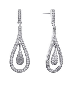 Lafonn Framed Teardrop Earrings