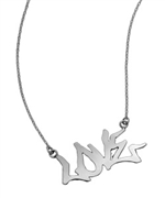 Christie Martin Sterling Silver Graffiti Name Plate