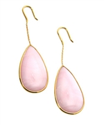 Tresor Pink Opal Pear Chain Drop Earrings
