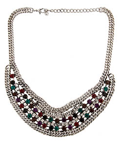 Blu Bijoux Colorful Crystal Bib Necklace