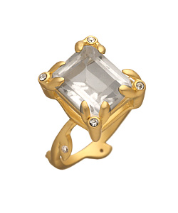 Indulgems Square Quartz Ring