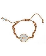 Blee Inara Initial Charm Macrame Bracelet