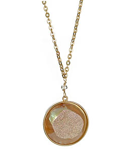 Dara Ettinger Lacey Halo Geode Pendant Necklace