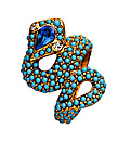 Kenneth Jay Lane Turquoise Snake Ring