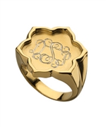 Jordann Gold Vermeil Magnolia Signet Ring