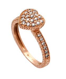 Morris & David Diamond Pave Heart Ring