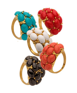 Blu Bijoux Cabochon Rings