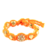 Ettika Crystal Bead Neon Bolo Cord Bracelet