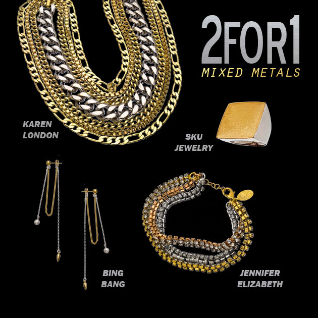2 For 1: Mixed Metals Jewelry