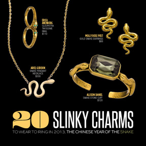 Charms to wear in 2013, the Chinese Year of the Snake