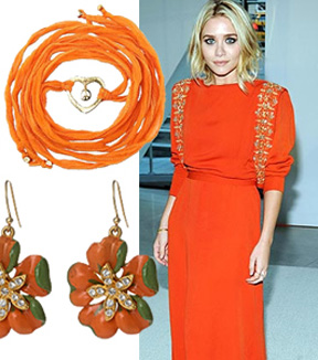Ashley Olsen’s Tangerine Vintage Inspired Look