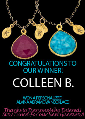 Congratulations to the Winner of OUr Alvina Abramova Giveaway!
