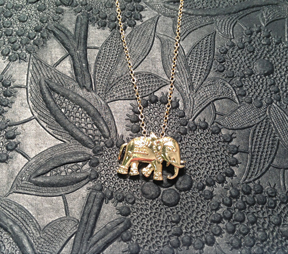 Item of the Week: Matterial Fix’s Gold and CZ Elephant Pendant Necklace